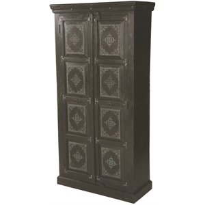 pendleton solid wood 2 door cabinet in brown