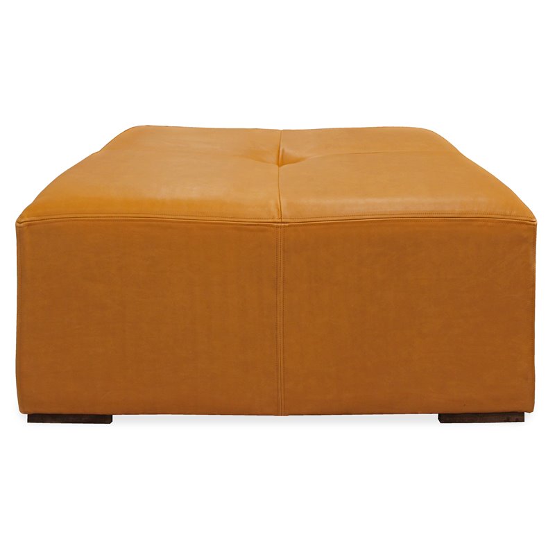 Java Solid Wood Cocktail Table with Leather Cover