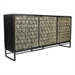 Redondo Ezra Solid Wood 4 Door Sideboard in Brown
