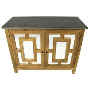 Manhattan Beach Nelson Solid Wood 2 Door Sideboard  Natural