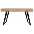 Sloane Solid Wood 3 Drawer Desk with Cast Iron Legs in Beige