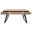 Sloane Solid Wood 3 Drawer Desk with Cast Iron Legs in Beige