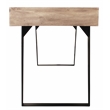 Sloane Solid Wood 3 Drawer Desk with Cast Iron Legs in Beige