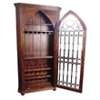 Frankfurt Solid Wood Wine Cabinet in Mahogany