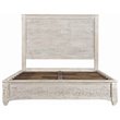 Gridley Mango Solid Wood Hand-Carved Queen Bed in White Wash