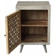 Halle Solid Wood Hand-Carved Nightstand in Natural