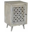 Halle Solid Wood Hand-Carved Nightstand in Natural