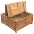 Troy Solid Wood Box Cocktail Table with Storage in Brown