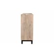 Combe Solid Wood 3 Sliding Door Sideboard on Cast Iron Base in Gray Wash