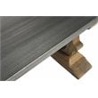 Manhattan Beach Arch Solid Wood Cocktail Table with Zinc Top in Natural
