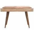 Benedict Acacia Solid Wood 2 Drawer Desk in White Wash Finish