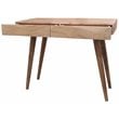 Benedict Acacia Solid Wood 2 Drawer Desk in White Wash Finish