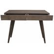 Benedict Acacia Solid Wood 2-Drawer Desk in Gray Wash Finish