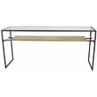 Orlando Cooper Cast Iron Console Table with Brass Cladded Shelf