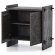 Jamboree Solid Wood Hand-Carved 2 Door Sideboard in Dark Gray