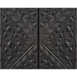 Jamboree Solid Wood Hand-Carved 2 Door Sideboard in Dark Gray