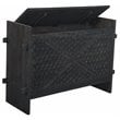 Jamboree Solid Wood Hand-Carved Trunk Box in Dark Gray