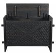 Jamboree Solid Wood Hand-Carved Trunk Box in Dark Gray