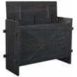 Jamboree Solid Wood Hand-Carved Trunk Box in Dark Gray