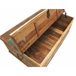 Beach Solid Wood Box Cocktail Table with Lifting Top in Multi-Color