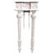 Tigard Console Table in Traditional White Finish on Hand-Carved Solid Wood