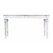 Tigard Console Table in Traditional White Finish on Hand-Carved Solid Wood