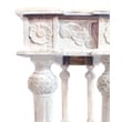 Tigard Console Table in Traditional White Finish on Hand-Carved Solid Wood