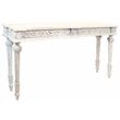 Tigard Console Table in Traditional White Finish on Hand-Carved Solid Wood