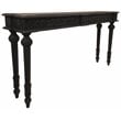 Tigard Solid Wood Hand-Carved Console Table in Gray Finish