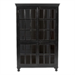 Aspen Solid Wood Cabinet with Glass Doors in Light Brown