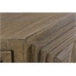 Gamble Solid Wood Octagonal Cocktail Table with Terraced Details in Brown