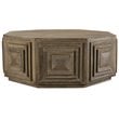 Gamble Solid Wood Octagonal Cocktail Table with Terraced Details in Brown
