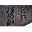 Durango 4-Door Solid Wood Buffet in Brown with Iron Accents