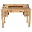 Golden 7-Drawer Solid Wood Study Desk in Natural Finish