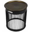 Orlando Drummond End Table on Cast Iron Base with Brass Top