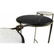 George Cast Iron Console Table with Three Marble Tops in Brass