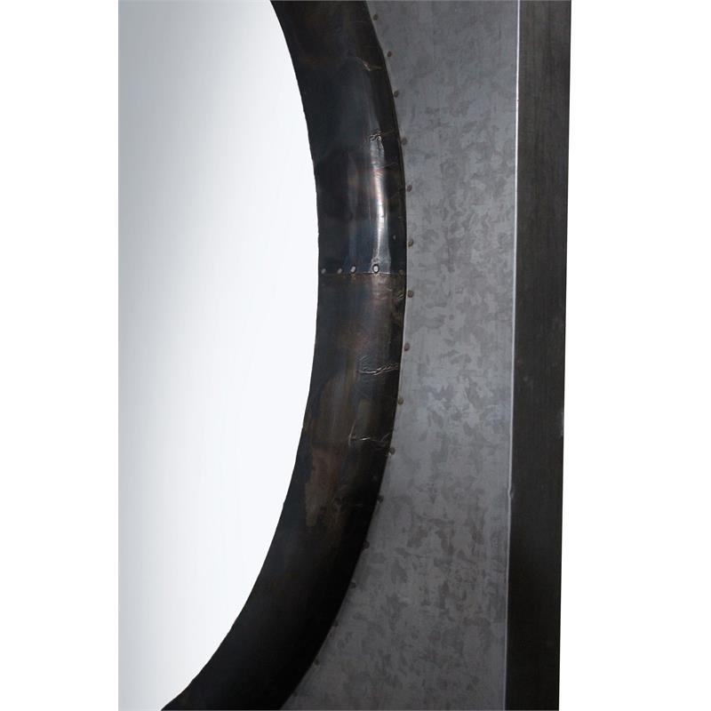 Orlando Cast Iron Sailor's Mirror in Silver