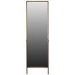 Melvin Floor Mirror on Cast Iron in Gold Finish