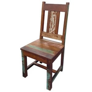 Trinidad Dining Chair in Farmhouse Multi-Color on Reclaimed Solid Wood