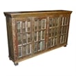 Trinidad Solid Wood 4 Door with Glass Inserts Buffet in Multi-Color