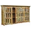 Trinidad Solid Wood 4 Door with Glass Inserts Buffet in Multi-Color