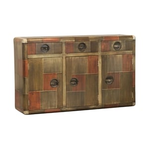 Mar Vista 3-Drawer 3-Door Sideboard with Copper Metal Cladding