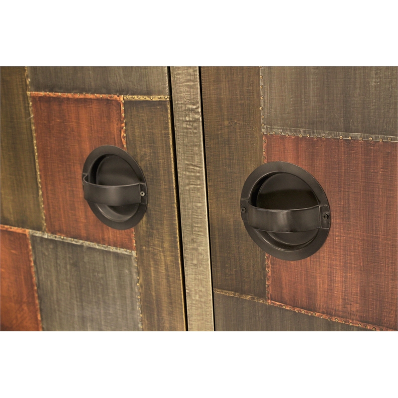 Mar Vista 3-Drawer 3-Door Sideboard with Copper Metal Cladding