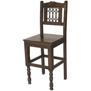 bliss acacia solid wood bar stool/chair in mahogany finish