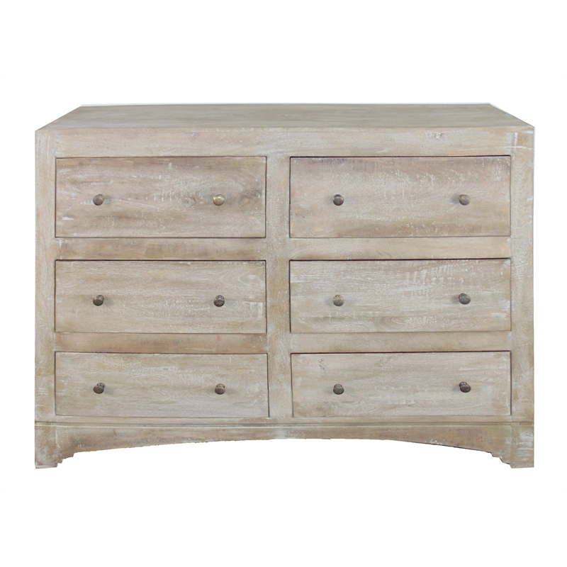 Casper 6-Drawer Solid Wood Dresser in Natural Finish