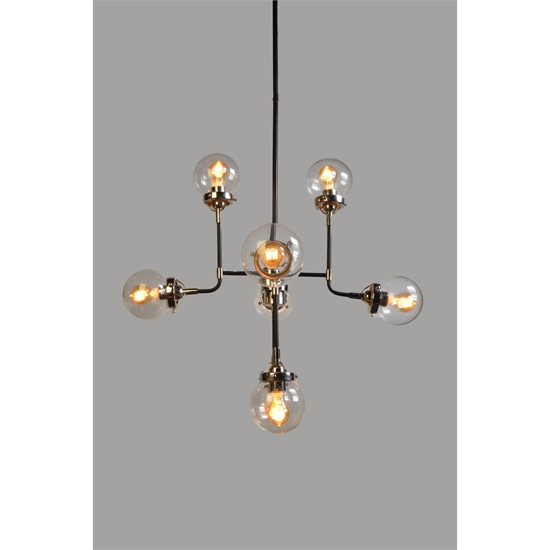 Emma Transitional Cast Iron Pendant in Black