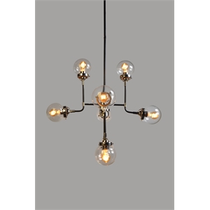 emma transitional cast iron pendant in black