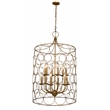 Hattie Cage-Style Pendant in Gold Metal