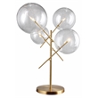 4-Light Table Lamp in Brass Metal