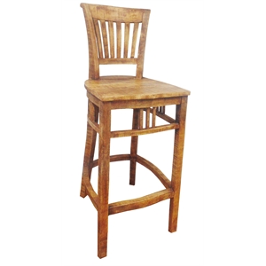 Golden Solid Wood Bar/Counter Stool in Natural Finish